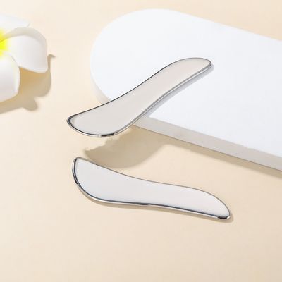 Stainless Steel Gua Sha Plate 304 Metal S-shaped Face and Body Massage Silver 205*47*4.5mm