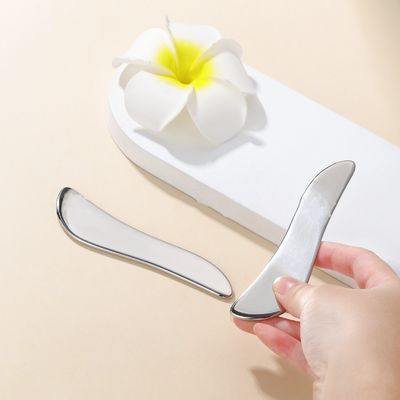 Stainless Steel Gua Sha Plate 304 Metal S-shaped Face and Body Massage Silver 205*47*4.5mm