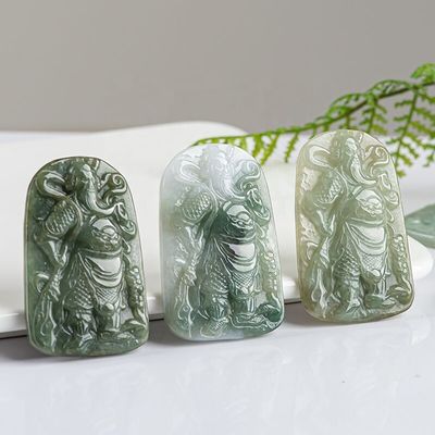 2024 Jadeite Guan Yin Pendant of Mercy Buddhism Brave Troops Necklace Fashion Jewelry For Lady Engraving Carving Type