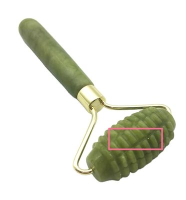 Green Natural Spiked Gemstone Jade Guasha Rollers for Face Massage Personalized Beauty Personalized Massage Packaging