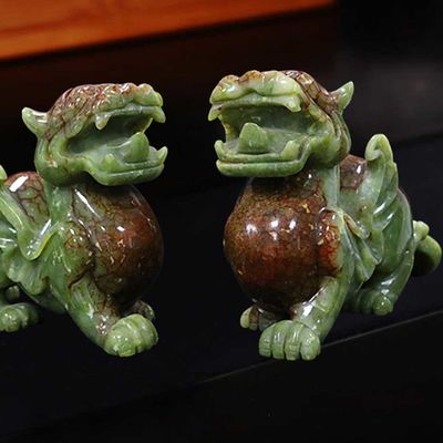 OEM ODM Jade Pixiu The Chinese Lucky Sacred Animal Mascot in Carving Type Engraving