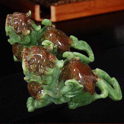 OEM ODM Jade Pixiu The Chinese Lucky Sacred Animal Mascot in Carving Type Engraving