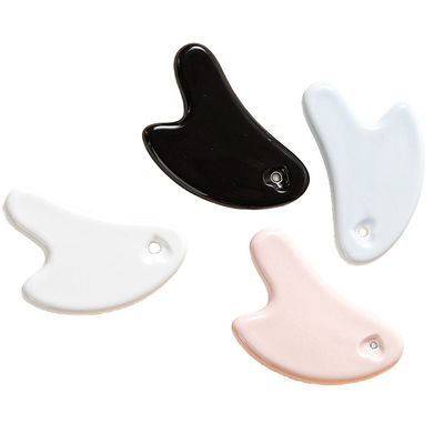 Body Muscles Heart Shape Ceramic Gua Sha Scraping Board for Comfortable Body and Facial Massage Tool
