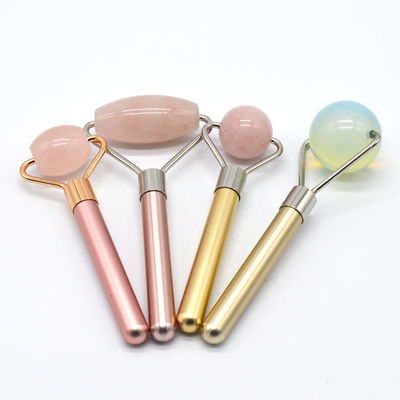 Natural Rose Quartz Facial Massage Roller for a Refreshed and Revitalized Complexion