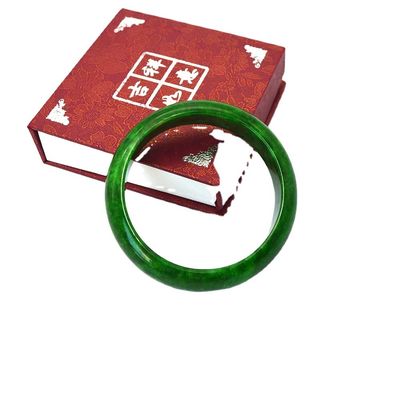 Love Green Enamel Jadeite Bracelets Bangles Charms Women Jade Bangle Natural Burma Hot Item for Feng Shui Enthusiasts