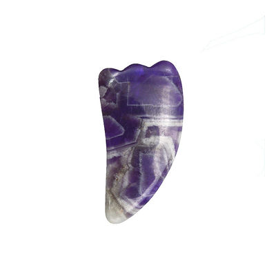 9.5*5.5cm Natural Stone Gua Sha Tool Rose Quartz/Amethyst/White Jade Massage Tool for Body Massage