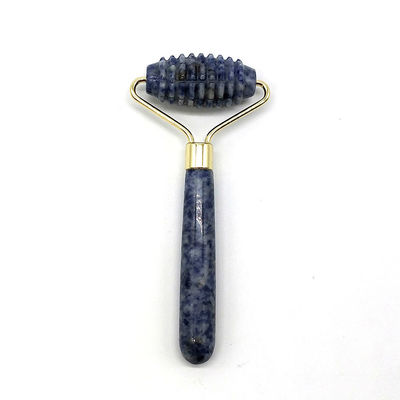Blue Point Jasper Noiseless Facial Roller Massager Nature Jade Roller Massager 128*58mm Function Face Up Massager Nature