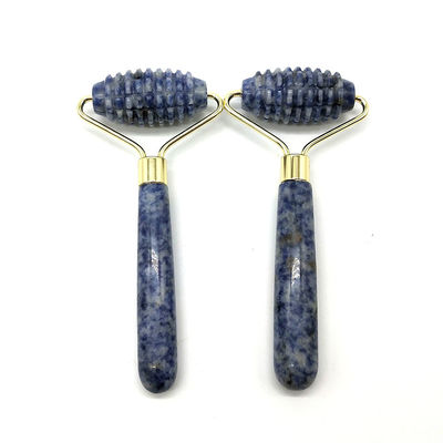 Blue Point Jasper Noiseless Facial Roller Massager Nature Jade Roller Massager 128*58mm Function Face Up Massager Nature