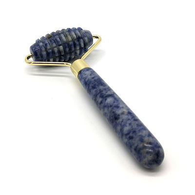 Blue Point Jasper Noiseless Facial Roller Massager Nature Jade Roller Massager 128*58mm Function Face Up Massager Nature
