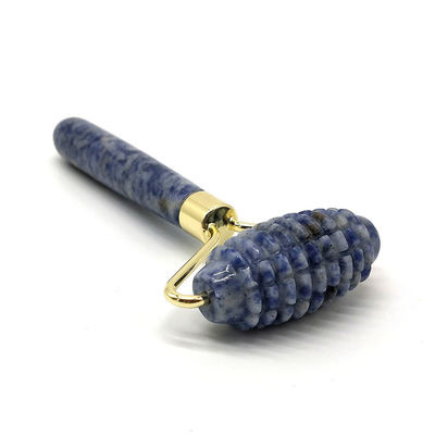 Blue Point Jasper Noiseless Facial Roller Massager Nature Jade Roller Massager 128*58mm Function Face Up Massager Nature