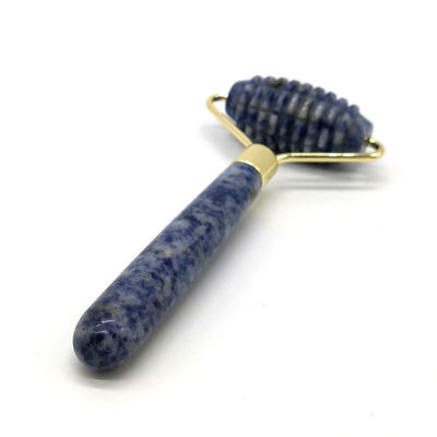 Blue Point Jasper Noiseless Facial Roller Massager Nature Jade Roller Massager 128*58mm Function Face Up Massager Nature