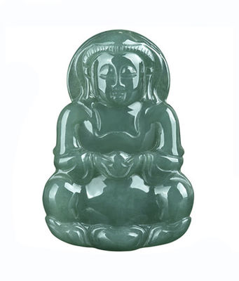 Natural Jade Guanyin Pendant Green Emerald Jadeite Charms Necklace Amulet for Women's Men's Jewelry Elegant and Stylish