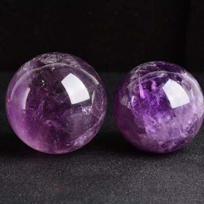 3-5/Appect Natural Amethyst Ball Fengshui Decoration Gemstone Sphere for Home and Office Decoration
