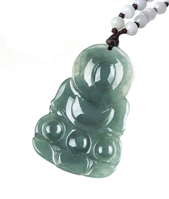 Natural Jade Guanyin Pendant Green Emerald Jadeite Charms Necklace Amulet for Women's Men's Jewelry Elegant and Stylish