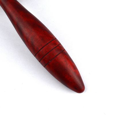 Red or Yellow Wooden Massage Roller for Face Therapy and Anti-Wrinkle Treatment