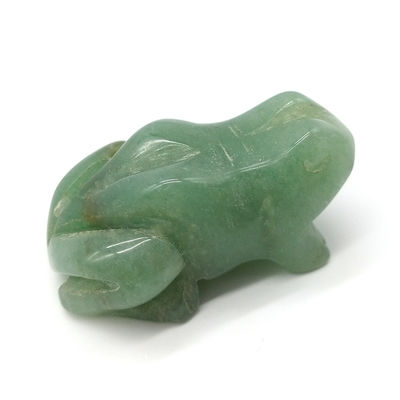Technique Hand Carved Green Aventurine Frog Healing Stone Figurine 1.5 Inches for Room Decor and Healing Crystal Display
