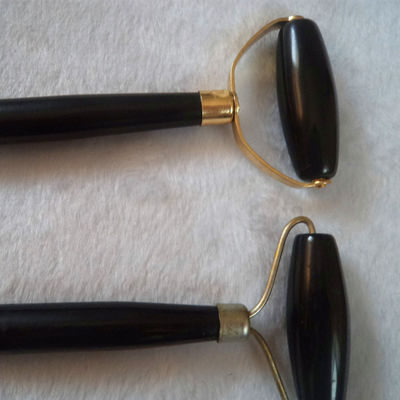 Facial Massager Black Bian Stone Gua Sha Jade Face Guasha Roller for Natural Face Rejuvenation Therapy