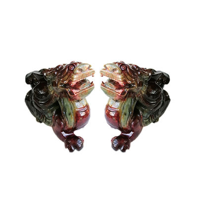 Hot 40cm Natural Jade Carving Dragon Turtle Statue Fine Feng Shui Style for Decoration