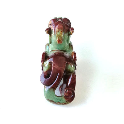 Feng Shui Style Natural Jade Carving Pixiu Statue Perfect for Decorating Your Home