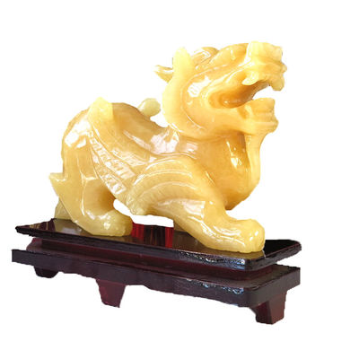 Hot Seller Gemstone Carving Topaz Pixiu Jade Statue from Regional Feature