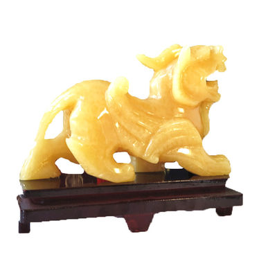 Hot Seller Gemstone Carving Topaz Pixiu Jade Statue from Regional Feature