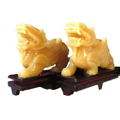 Hot Seller Gemstone Carving Topaz Pixiu Jade Statue from Regional Feature