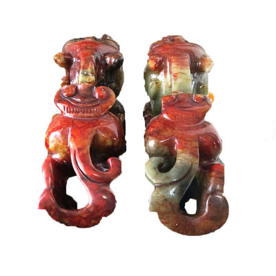Quartz Crystal Jade Pixiu Green Statue for Home Gift 20 Cm Gemstone Feng Shui Engraving Figurine Carved Home Decoration Love