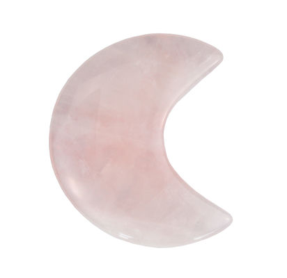 2024 Rose Quartz Mini Gua Sha Stone Crescent Shape Guasha stone Antique Imitation Style Convenient for Facial Massage