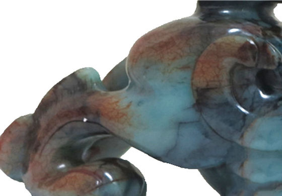 Quartz Crystal Jade Pixiu Green Statue for Home Gift 20 Cm Gemstone Feng Shui Engraving Figurine Carved Home Decoration Love