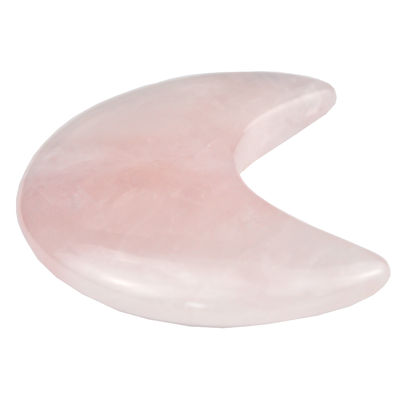 2024 Rose Quartz Mini Gua Sha Stone Crescent Shape Guasha stone Antique Imitation Style Convenient for Facial Massage