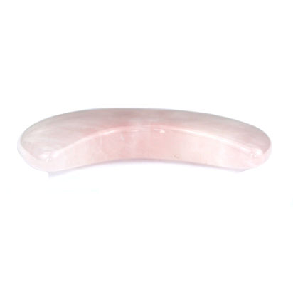 2024 Rose Quartz Mini Gua Sha Stone Crescent Shape Guasha stone Antique Imitation Style Convenient for Facial Massage