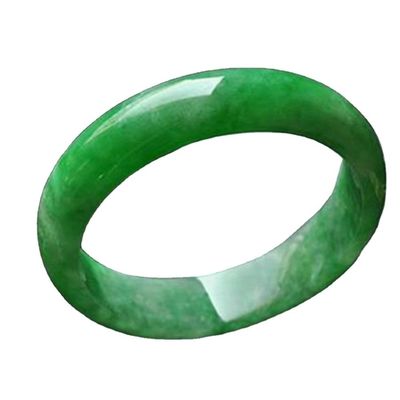 Customized Crystal Stones Icy Emerald Green Jade Bangle Bracelet OEM ODM Accepted