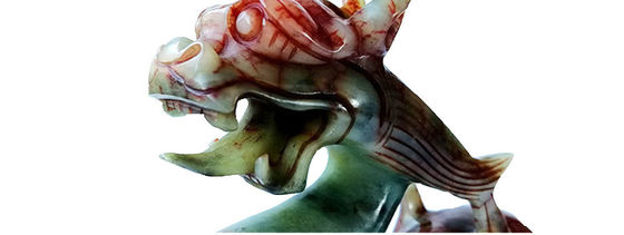 Jade Pixiu Dragon Animal Sculpture Hand-made Carved Green Statue for Customized Shape Home Gift Festival Office Decoration