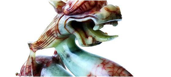 Jade Pixiu Dragon Animal Sculpture Hand-made Carved Green Statue for Customized Shape Home Gift Festival Office Decoration