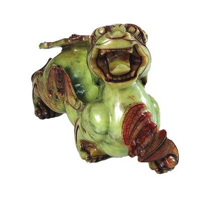 2pcs Pixiu Chinese Feng Shui Ornaments 20cm Jade Bat Green Statue Customized Shape Home Decoration