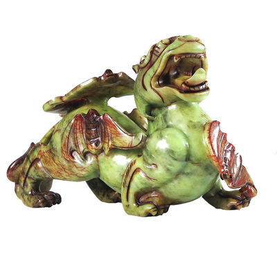 2pcs Pixiu Chinese Feng Shui Ornaments 20cm Jade Bat Green Statue Customized Shape Home Decoration