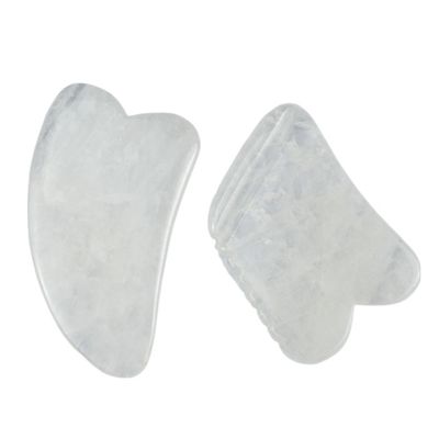 Clear Quartz Gua Sha Massage Board Stone Natural Crystal Guasha Healing Stone Facial Beauty Body Spa Tool for Body Massage