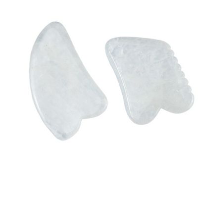 2024 Horn Shape Clear Quartz Gua Sha Scraping Massage Board The Must-Have Body Massage Equipment for Health Wellness