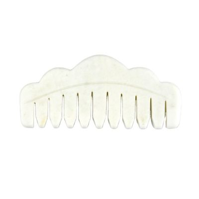 Customized Logo Availabled and 2024 Chinese Natural White Jade Gua Sha Scraping Comb Guasha Stone Head Spa Massager Scraping