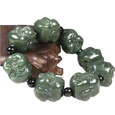 Handheld Nature Crystal Nephrite Jade Stone Bracelet A Gift of Health and Wellness