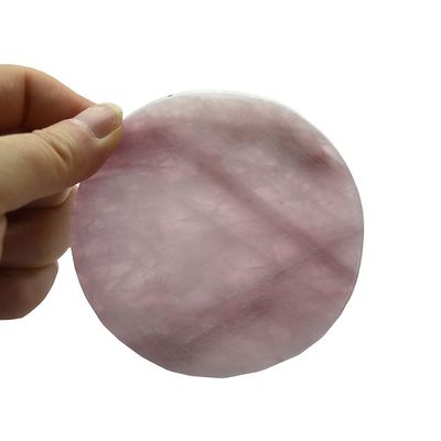 Natural Rose Quartz Coaster Crystal Round Gemstone for Table Plate Decoration Plate