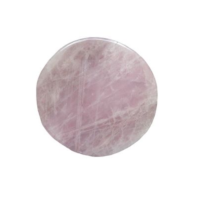 Natural Rose Quartz Coaster Crystal Round Gemstone for Table Plate Decoration Plate