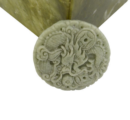 Traditional Chinese Style Round Burma Emerald Jadeite Jade Stone Dragon Pendant Natural Charm Pendants for Men and Women