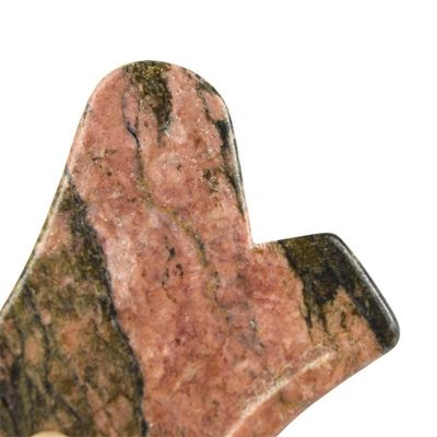 Manual Massager Natural Rhodonite Jasper Stone Gua Sha Scraping Board Guasha Facial Beauty Body Massage Tool Skin Care Relax