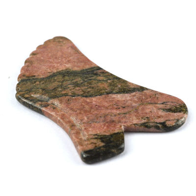 Manual Massager Natural Rhodonite Jasper Stone Gua Sha Scraping Board Guasha Facial Beauty Body Massage Tool Skin Care Relax