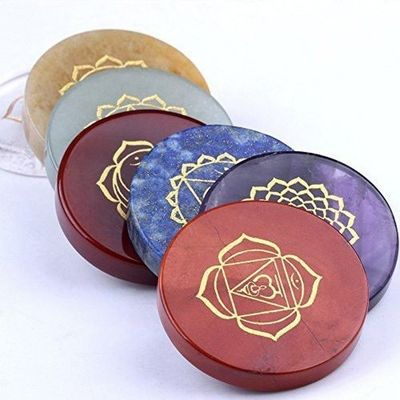 Colorful Energy Stone Set for Feng Shui Home Decoration Seven Chakras Crystal Agate Stones in Natural Style