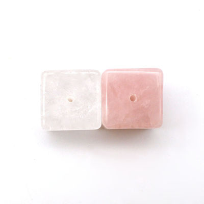 Art Collectible Natural Crystal Stick Holder Square Incense Holder with Engraving