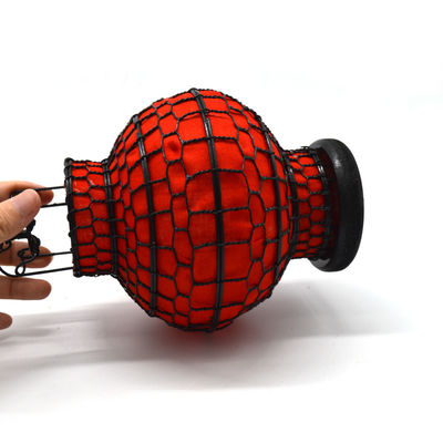 Vintage Cloth Metal Chinese Red Silk Lanterns for Traditional Chinese Style