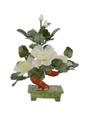 Add a Touch of Elegance to Your Home with 3 Peony Flowers Natural Jade Potted Plants