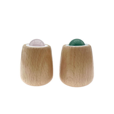 Customizable Jade Massage Ball Wooden Handle Jade Roller for Body Massage and Neck/Facial Gua Sha Stress Relief Tool